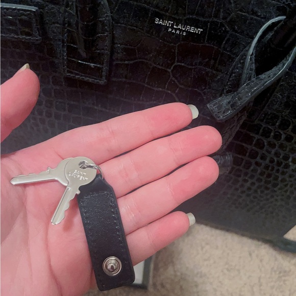 YSL SAC DE JOUR NANO IN EMBOSSED CROCODILE SHINY LEATHER - Picture 9 of 10